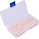 PandaHall Elite 340 pcs Environmental Dyed Glass Pearl Round Pearlized Beads HY-PH0009-RB091-3