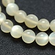 Chapelets de perles en pierre de lune naturelle G-P342-02A-8mm-AB+-3