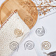 Gorgecraft 8 pièces 2 couleurs spirale câble aiguilles à tricoter fer crochet point marqueur circulaire doré argent tourbillon aiguille à tricoter outil de tricot fait à la main pour bricolage châle pull fil tricot débutants IFIN-GF0001-26-4