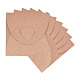ビンテージスクエアハートバックルcd封筒  クラフト紙のCDバッグ  バリーウッド  32.5x20cm X-DIY-WH0092-01-4