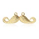 Mustache Golden Plated Alloy Enamel Pendant Links ENAM-J588-01G-2