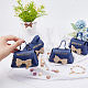 Benecreat 8 Stück Hochzeit Süßigkeitenboxen Handtasche Geschenktüten Wiederverwendbare Mini-Leder-Bowknot-Geschenkboxen mit Griff für Hochzeiten CON-WH0084-48G-01-3
