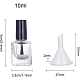 Benecreat botella vacía de esmalte de uñas de vidrio transparente MRMJ-BC0001-47-10ml-2