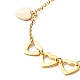 Bracelet à breloques en alliage coeur émail pour la saint valentin BJEW-JB06656-6