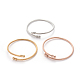 304 Stainless Steel Torque Bangle Sets BJEW-L642-10-1