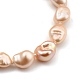Pulseras de perlas keshi con perlas barrocas naturales BJEW-JB05385-02-2