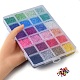 312g 24 colores 8/0 pintura para hornear cuentas de semillas de vidrio SEED-YW0002-15-4