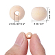 Perles rondes en bois non fini X-WOOD-Q008-8mm-LF-2