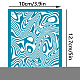 Olycraft 4x5 pouce sérigraphie pour argile polymère motif de vague pochoirs de sérigraphie pochoir d'argile lavable réutilisable pochoir de transfert non adhésif pour la fabrication de bijoux de boucles d'oreilles en argile polymère DIY-WH0341-092-2