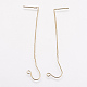 Accessoires de boucles d'oreilles à tige en chaîne en laiton KK-F731-06G-1