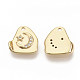 Brass Micro Pave Clear Cubic Zirconia Charms KK-T051-06G-NF-2