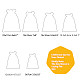 黄麻布ラッピングポーチ巾着袋  ミックスカラー  9x7cm  12個/カラー  24個/セット ABAG-BC0001-08-9x7-7