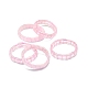 Bracelet extensible en perles rectangle de quartz rose naturel BJEW-E379-01E-1