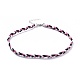 (vente d'usine de fêtes de bijoux) colliers tressés en faux suède NJEW-JN02505-2