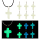 Ahandmaker 12 pcs pendentifs croix qui brillent dans le noir G-GA0001-63-1