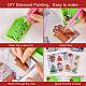 2 juego de 2 kits de pegatinas de pintura de diamante diy con tema navideño de estilo para niños DIY-SZ0003-43-5