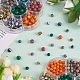 140 pièces 7 couleurs de perles de malachite synthétiques G-SZ0001-98A-5