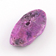 Dyed Natural Druzy Agate Oval Beads G-R275-73-3