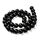Chapelets de perles perles en agate noire naturelle G-D543-10mm-2