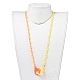 Personalized Two Tone ABS Plastic Cable Chain Necklaces NJEW-JN02825-02-4