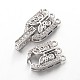 Brass Micro Pave Cubic Zirconia Fold Over Clasps ZIRC-I014-68P-FF-3