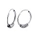 925 серебряные серьги-кольца с родиевым покрытием и бисером для женщин JE912A-02-1