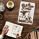 FINGERINSPIRE Sasquatch Painting Stencil 29.7x21cm Reusable Big Foot Stencil Sasquatch Silhouette in Footprint Drawing Stencil for Painting on Wall DIY-WH0202-372-3