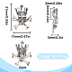 SUNNYCLUE 1 Box 50Pcs Small Silver Skull Charm Skeleton Head Charms Bulk Halloween Antique Skull Crown Skulls Tibetan Alloy Gothic Charm for Jewelry Making Charms Dangles Earring Necklace DIY Crafts FIND-SC0006-99-2