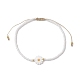 Bracelets de perles tressées en coquillage naturel et graines de verre BJEW-JB09921-02-1