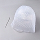 再利用可能なシリコンヘアキャップ  ヘアカラー染料キャップ  針付き  髪を染める女性のための  透明  22x31cm AJEW-WH0021-07-1