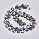 Brins de perles de coquille d'ormeau/coquille de paua BSHE-L043-03-3