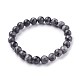 Natürliche Larvikit-Perlen-Stretch-Armbänder&nbsp;BJEW-F380-01-B14-6