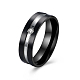 Regalos del día de san valentín anillos de pareja de circonita cúbica de acero de titanio para hombres RJEW-BB16425-9-1