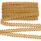 FINGERINSPIRE 20 Yards Metallic Braid Trim Gold Flower Shape Lace Ribbon 1