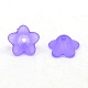 Indigo chunky perles transparentes acryliques de fleur givrée X-PL560-13-1