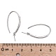 Crochets de boucle d'oreille en argent sterling plaqué rhodium 925 micro pavé de zircone cubique STER-F041-88P-6