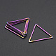 イオンプレーティング（ip）201ステンレス鋼リンキングリング  三角形  レーザー切断  虹色  20x33x1mm  内径：17x20mm STAS-R111-JA553-2