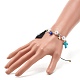 Bracelet de perles tressées en turquoise synthétique (teint) et en plastique et au chalumeau pour filles et femmes BJEW-JB06952-3