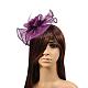 Elegant Dark Violet Fascinators UK for Weddings OHAR-S168-02-3