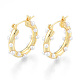 ABS Plastic Pearl Beaded Hoop Earrings for Women EJEW-N011-92-1