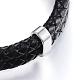 Braided Leather Cord Mkulti-strand Bracelets BJEW-K141-13-3