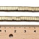 電気メッキ磁気無し合成ヘマタイトビーズ連売り  長方形  2穴  ライトゴールドメッキ  5x2x2mm  穴：0.8mm  約193個/連  8.27インチ（21cm） G-G089-A02-03-4