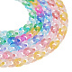 5 Stränge 5 Farben transparente handgefertigte Bordsteinkette aus Acryl AJEW-TA0001-15-5