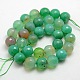 Natural Gemstone Loose Agate Faceted Round Bead Strands G-O021-12mm-02-2