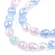 Chapelets de perles en verre opaque de couleur unie EGLA-N022-26A-05-3