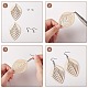Kit de fabrication de boucles d'oreilles pendentif en bois bricolage DIY-SZ0007-36-2