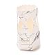 紙菓子箱  ジュエリーキャンディー結婚披露宴ギフト包装  リボン付き  六角形の花瓶  大理石模様  7.25x7.2x13.1cm CON-B005-11D-4
