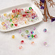 Frosted Spray Painted Glass Beads Strands GLAA-TA0003-10-7
