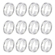 UNICRAFTALE 12pc Blank Core Ring Size 9 Stainless Steel Grooved Finger Ring Hypoallergenic Empty Ring Blanks for Inlay Ring Jewelry Wedding Band Making STAS-UN0038-94B-1
