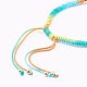 Fabbricazione di braccialetti con perline intrecciate in filo di poliestere tinto segmento AJEW-JB00918-04-3